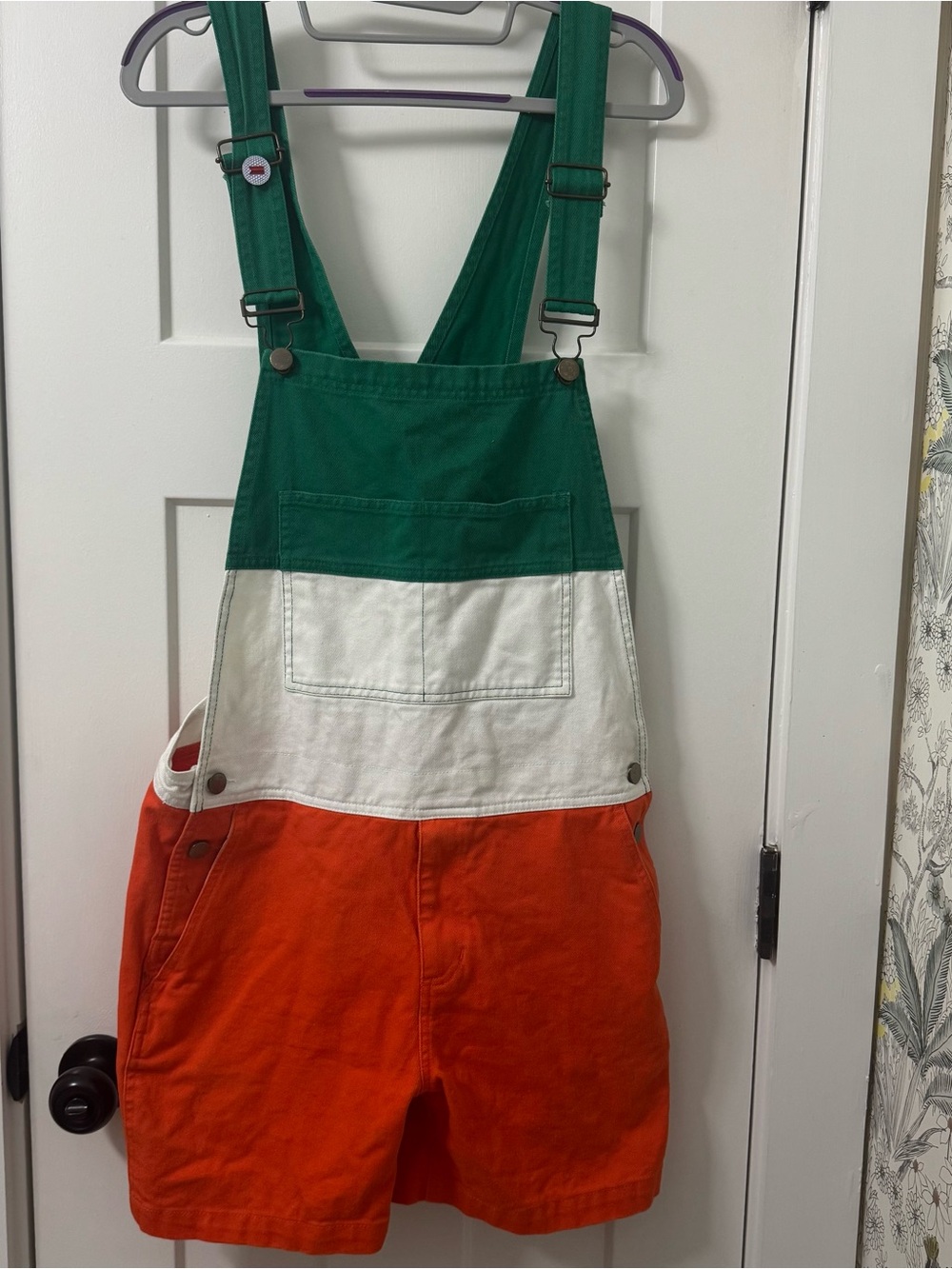 Chubbies Men The Irish Goodbye Chubberalls Denim Overall Shorts Size Small